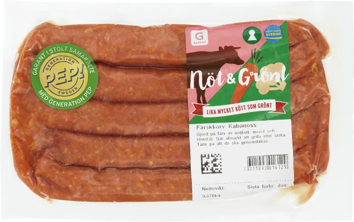 Garants nya färskkorv på Nöt & Grönt